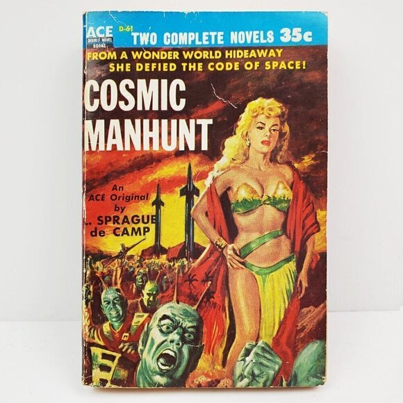 ACE Double D-61 Ring Around Sun Simak, Cosmic Manhunt de Camp 1954 Sci-Fi Book - Picture 1 of 8